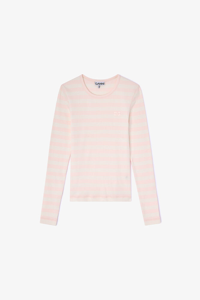 Manches longues &agrave; rayures, Chalk Pink