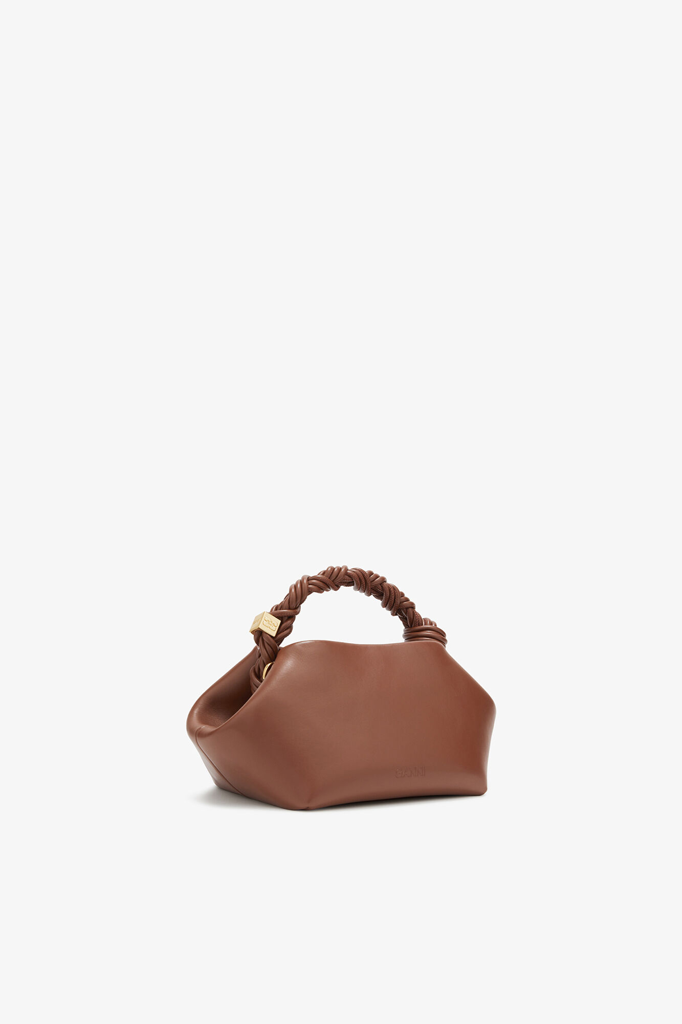 Small Bou Bag in Brown, Recycled Leather, in colour Sorrel Horse - 2 - GANNI