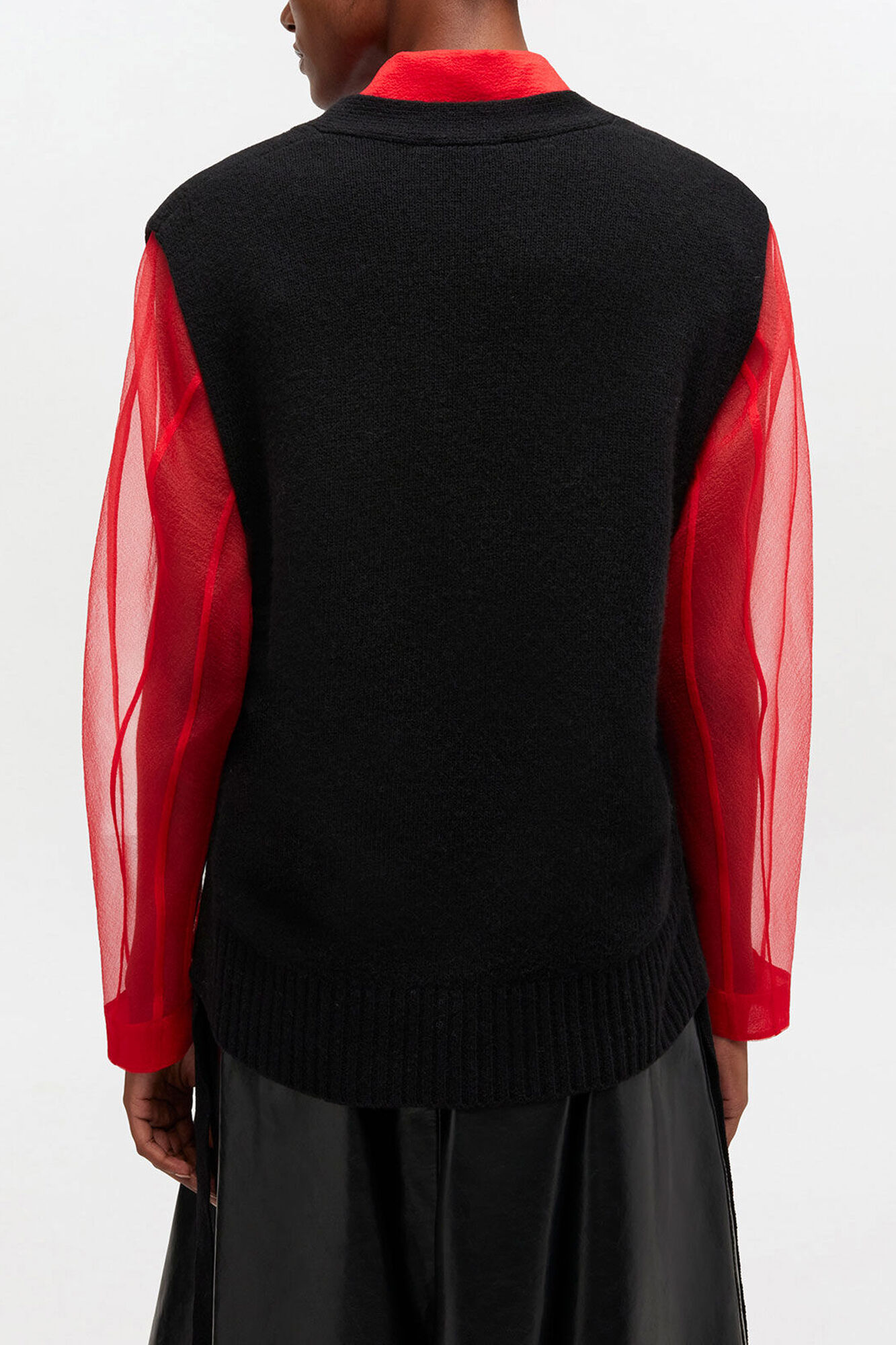 Gilet sans manches en m&eacute;lange de laine, Wool, in colour Black - 3 - GANNI