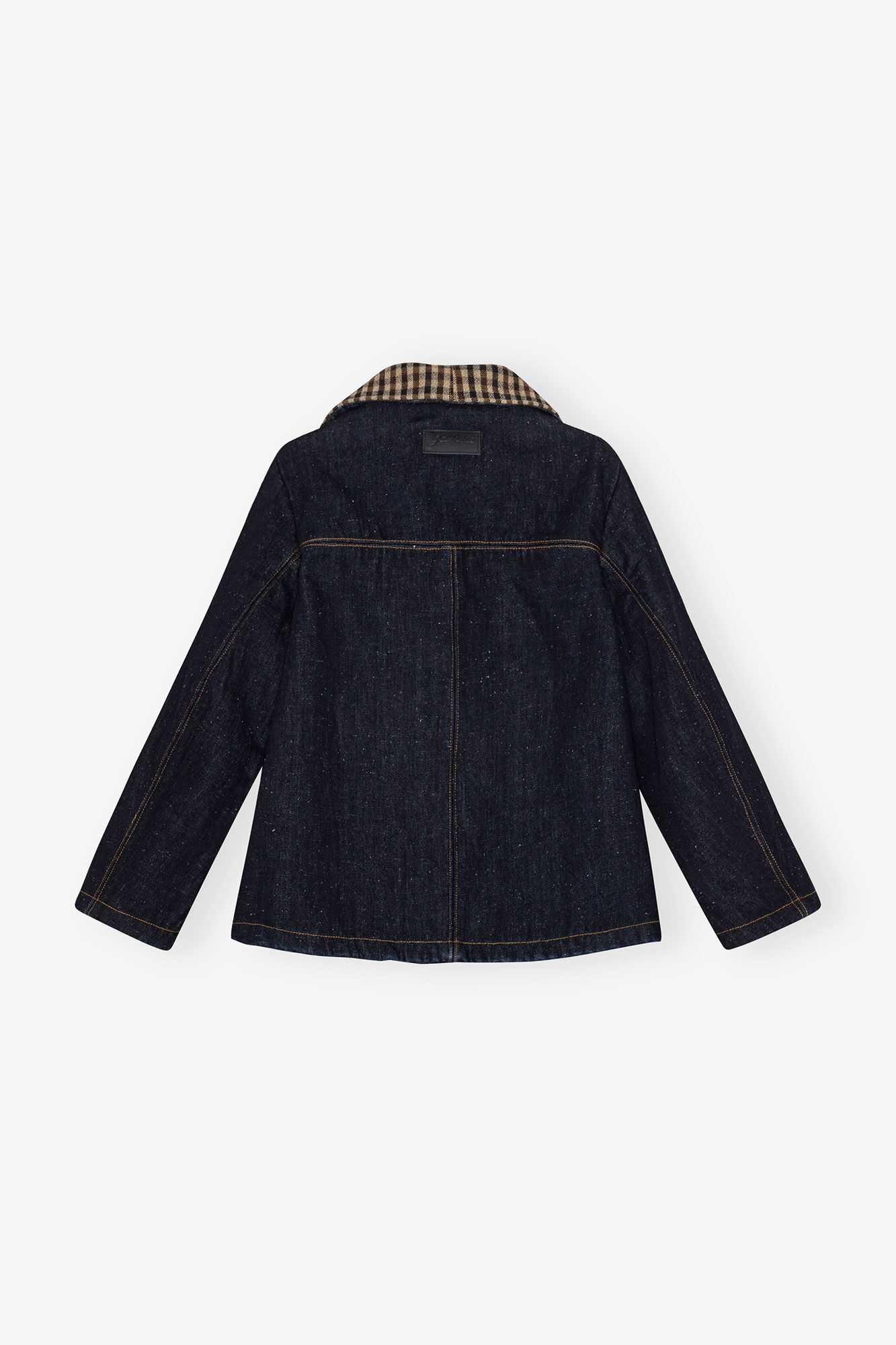Neppy Denim Jacket, Cotton, in colour Dark Blue Stone - 2 - GANNI