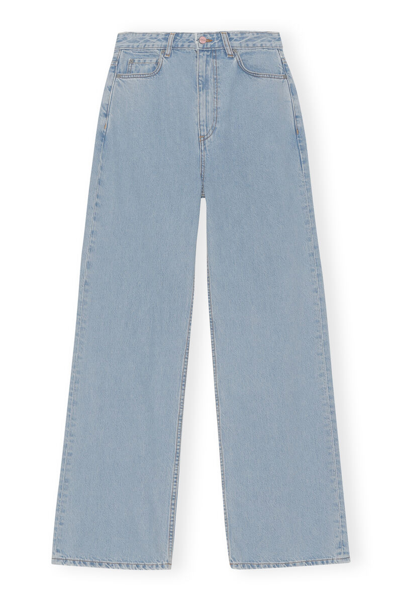 Magny-Jeans, Cotton, in colour Light Blue Stone - 1 - GANNI