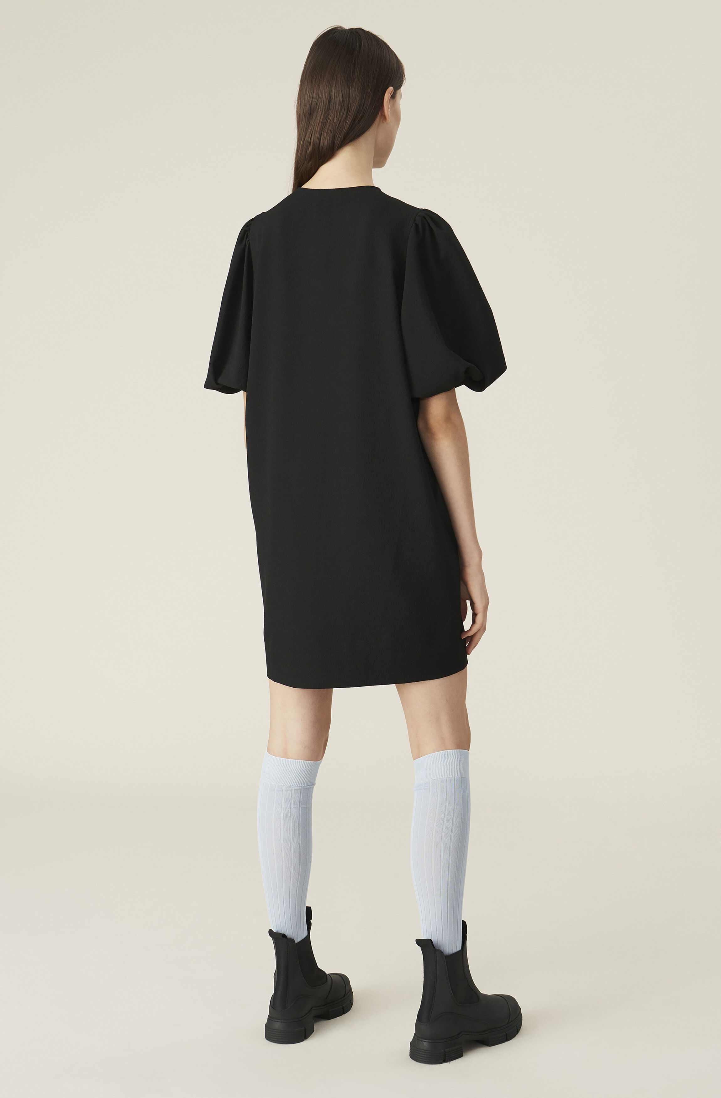 Ganni heavy crepe mini dress clearance