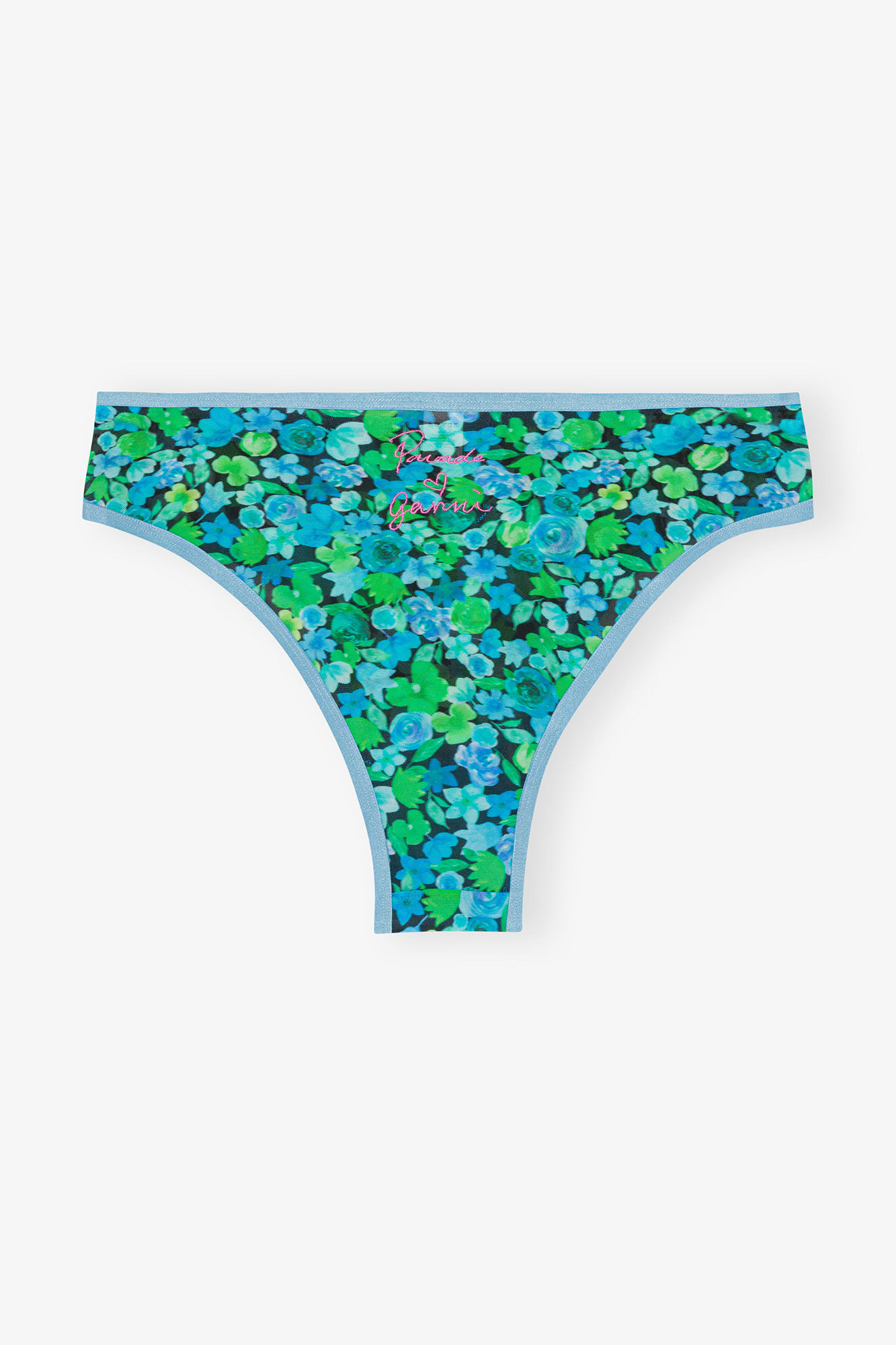 GANNI x Parade Silky Mesh Briefs, Elastane, in colour Alaskan Blue - 4 - GANNI