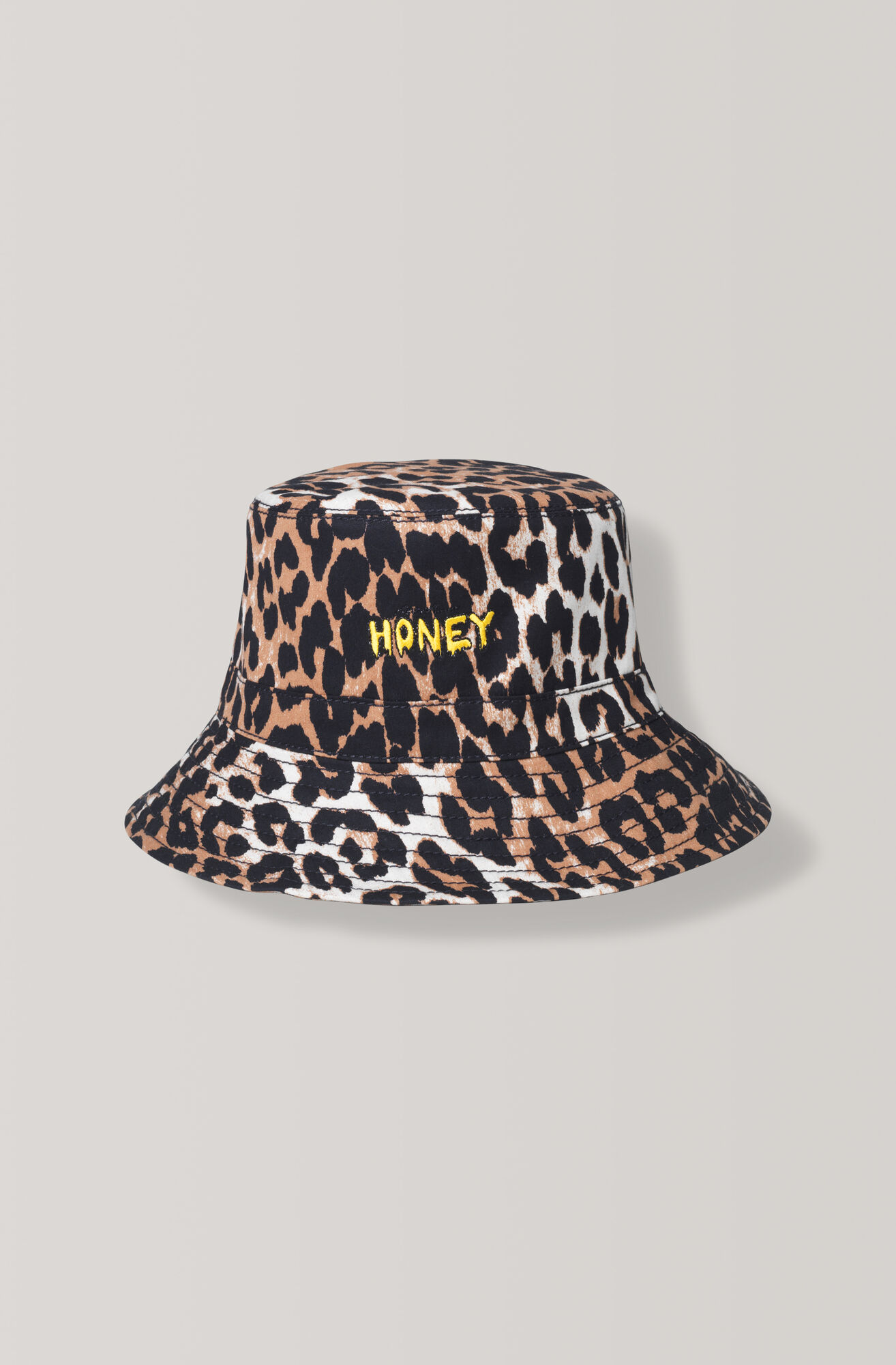 Fabre Cotton Hat, Leopard Fabre Cotton Hat, Leopard, hi-res