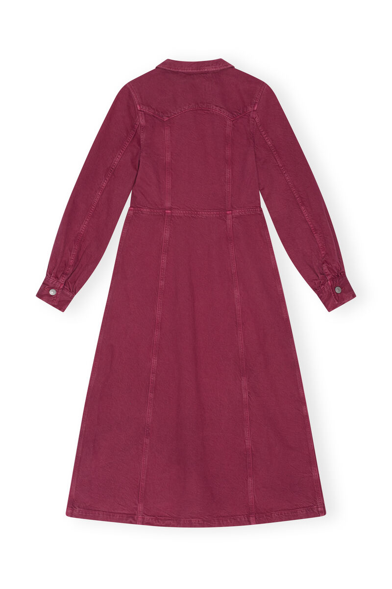 Robe chemise midi, in colour Natural Tawny - 2 - GANNI