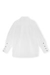 Balloon Sleeve Shirt, Cotton, in colour Bright White - 2 - GANNI