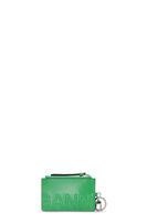 Banner myntväska med dragkedja, Polyurethane, in colour Kelly Green - 1 - GANNI