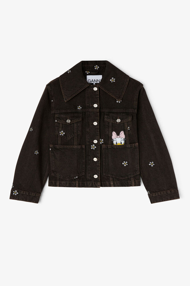 Daisy Duck Denim Short Jacket, Chicory Coffee