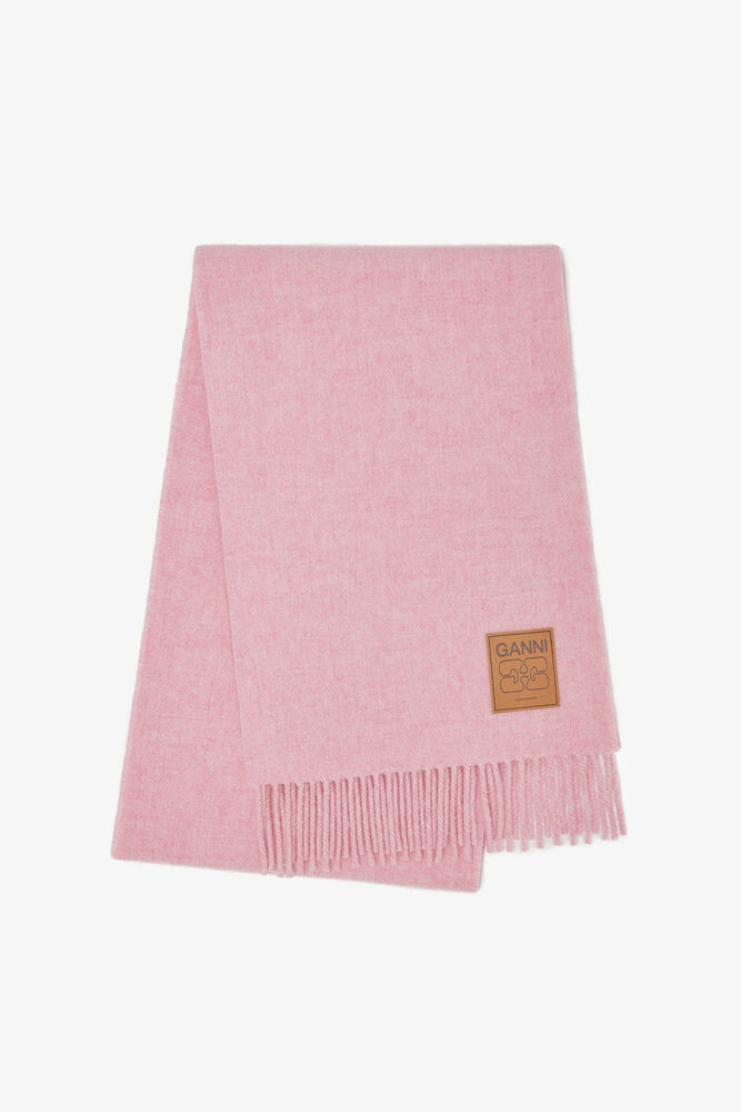 Écharpe en laine rose, Mauve Morn
