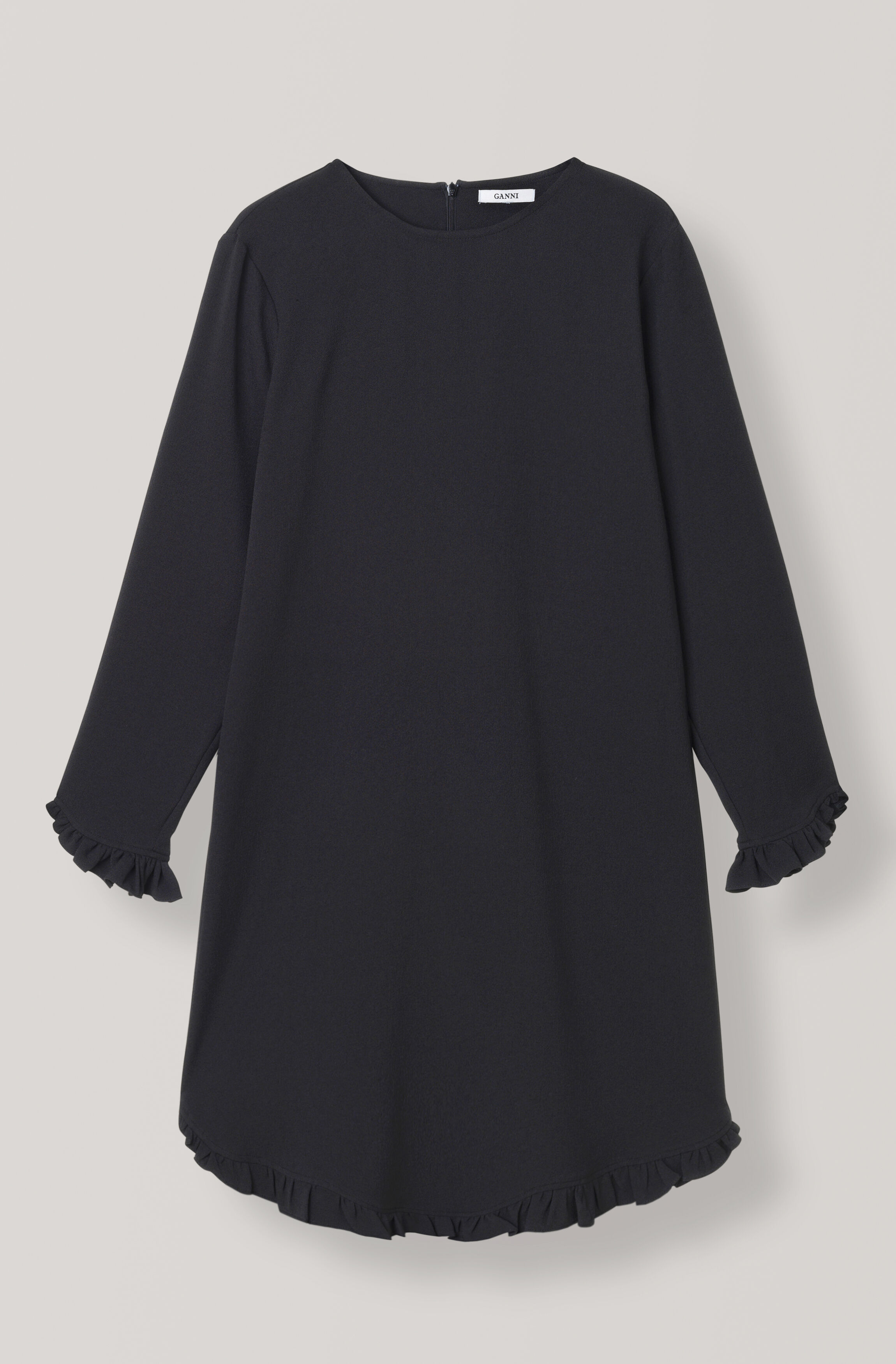 ganni heavy crepe dress