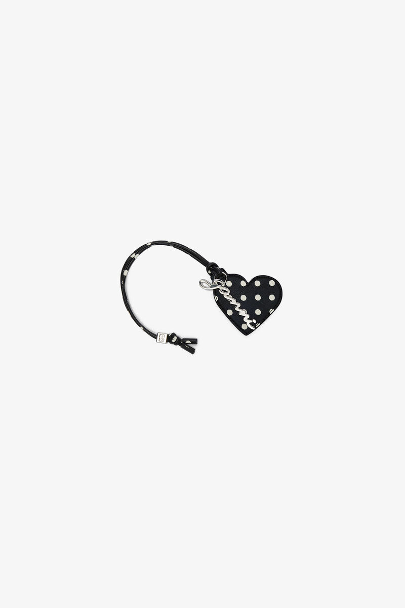 Heart Mirror with Dots, in colour Black - 1 - GANNI
