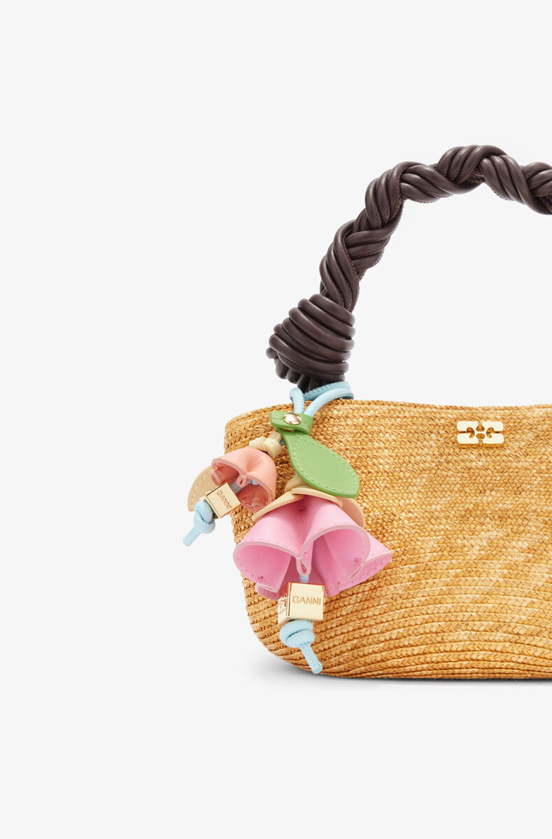 Flower Charm, Recycled Leather, in colour Pink Drink - 3 - GANNI