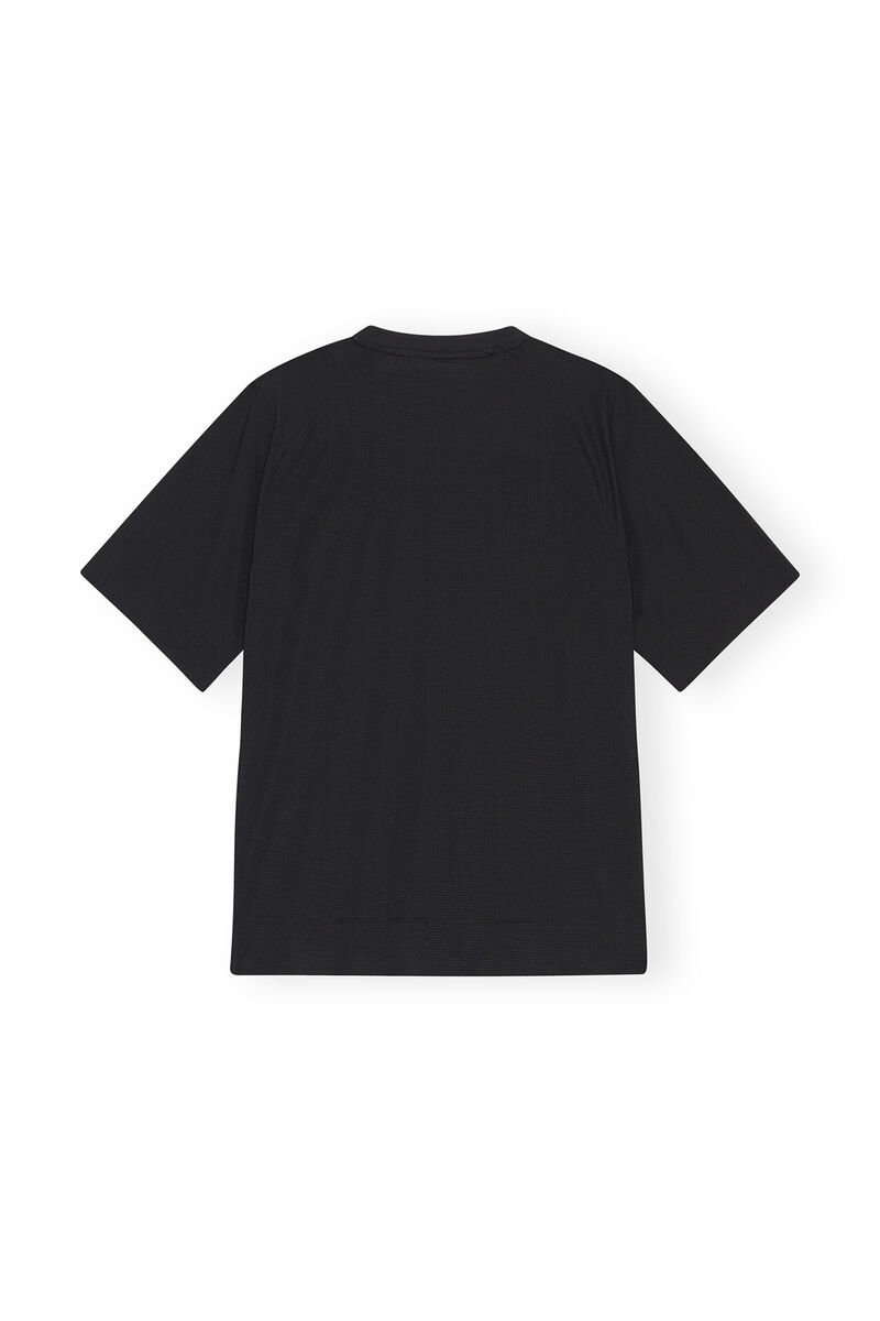 Aktiv Mesh t-shirt, Elastane, in colour Black - 3 - GANNI
