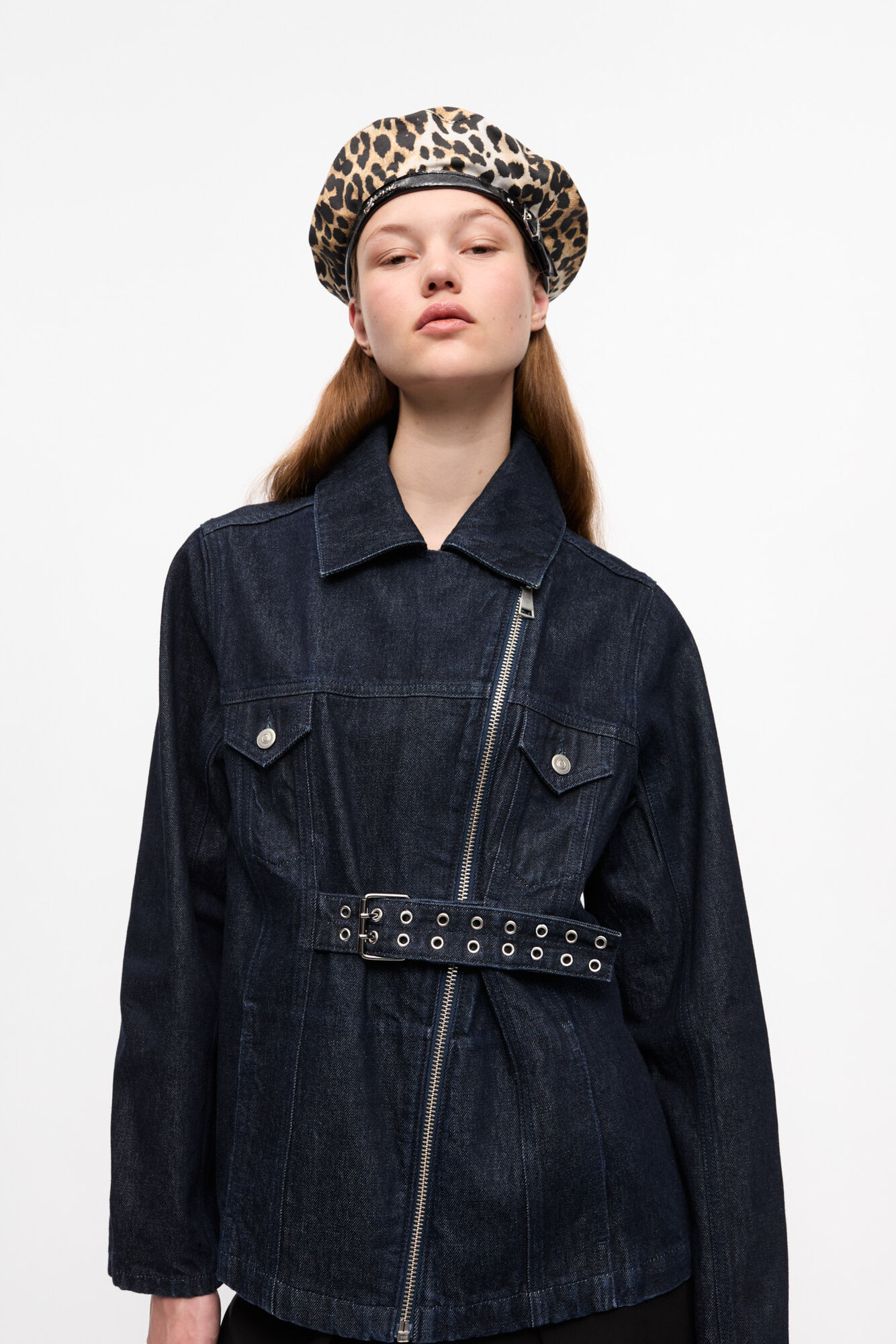 Rinse Denim Jakke, Cotton, in colour Rinse - 1 - GANNI