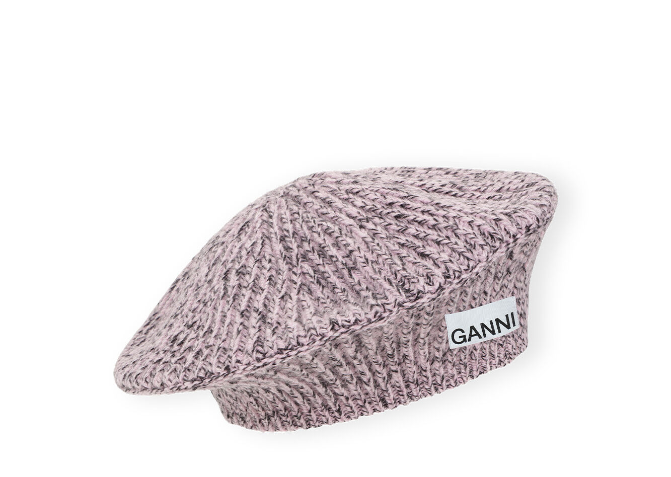 Uld Beret , Recycled Polyamide, in colour Lilac Sachet - 1 - GANNI