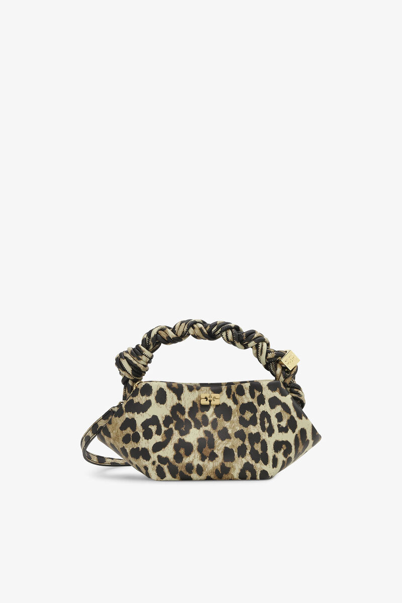 Leopard Mini GANNI Bou Bag, Polyester, in colour Leopard - 1 - GANNI