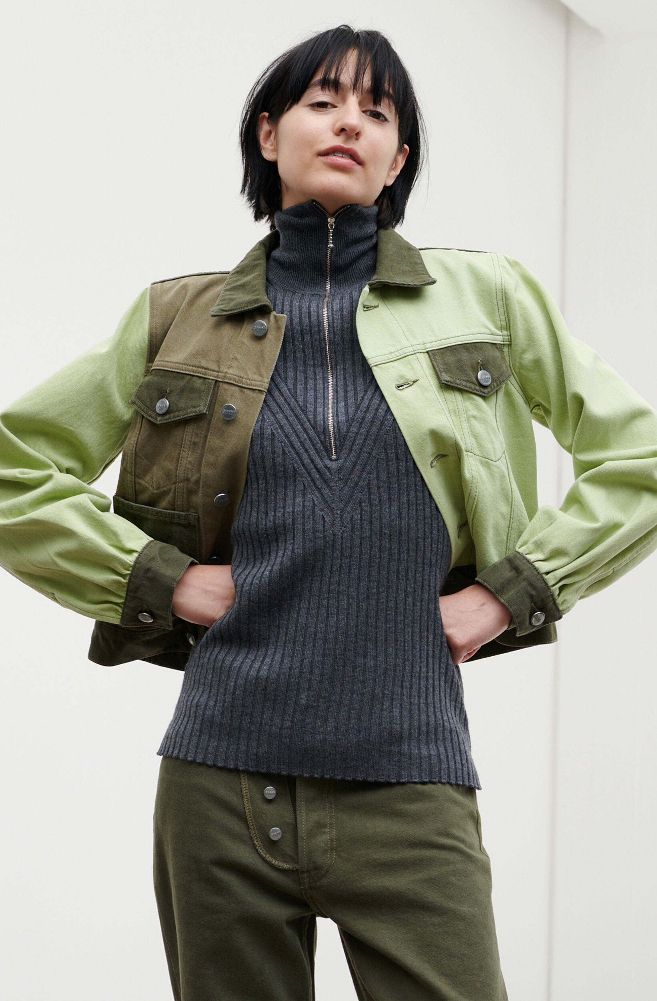 Forest Night Denim Trucker Jacket 