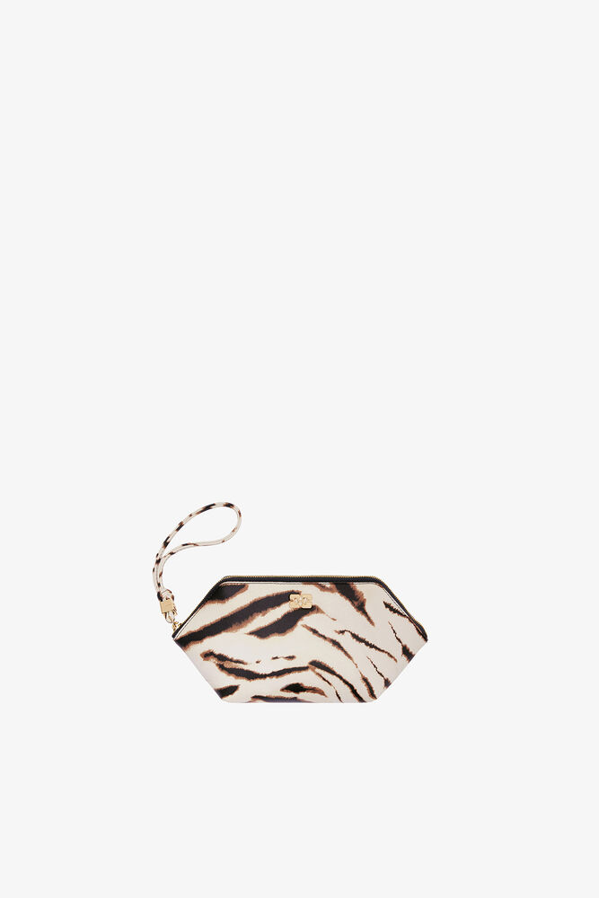 Bou Make-Up Pouch in Zebra, Egret