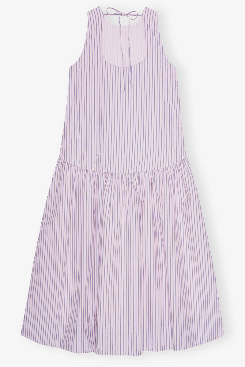 Överfärgad Randig Bomullsklänning, Cotton, in colour Ballerina - 2 - GANNI