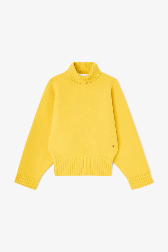 Turtleneck in Double Knit, Lemon