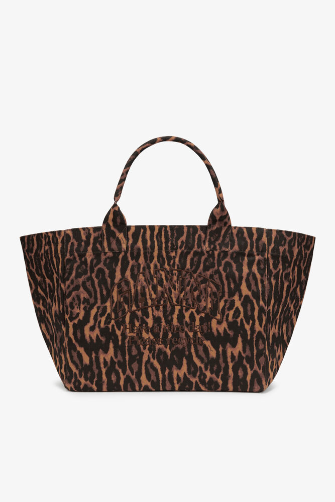 Tote XXL in Gradient Red Leopard, Autumn Maple
