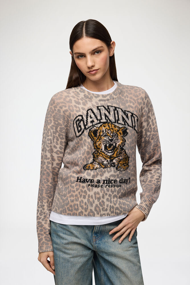 Jumper with Tiger, Almond Milk