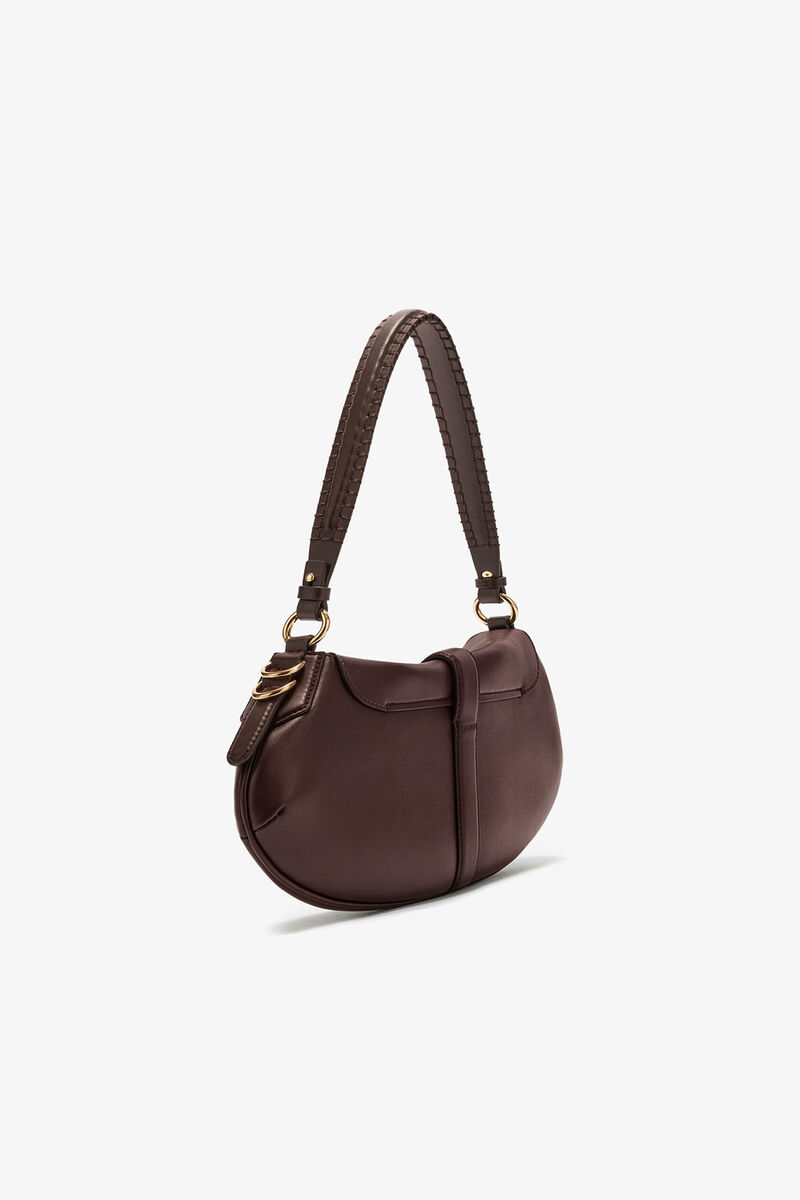 B-Kat Bag in Brown, Recycled Leather, in colour Chicory Coffee - 2 - GANNI