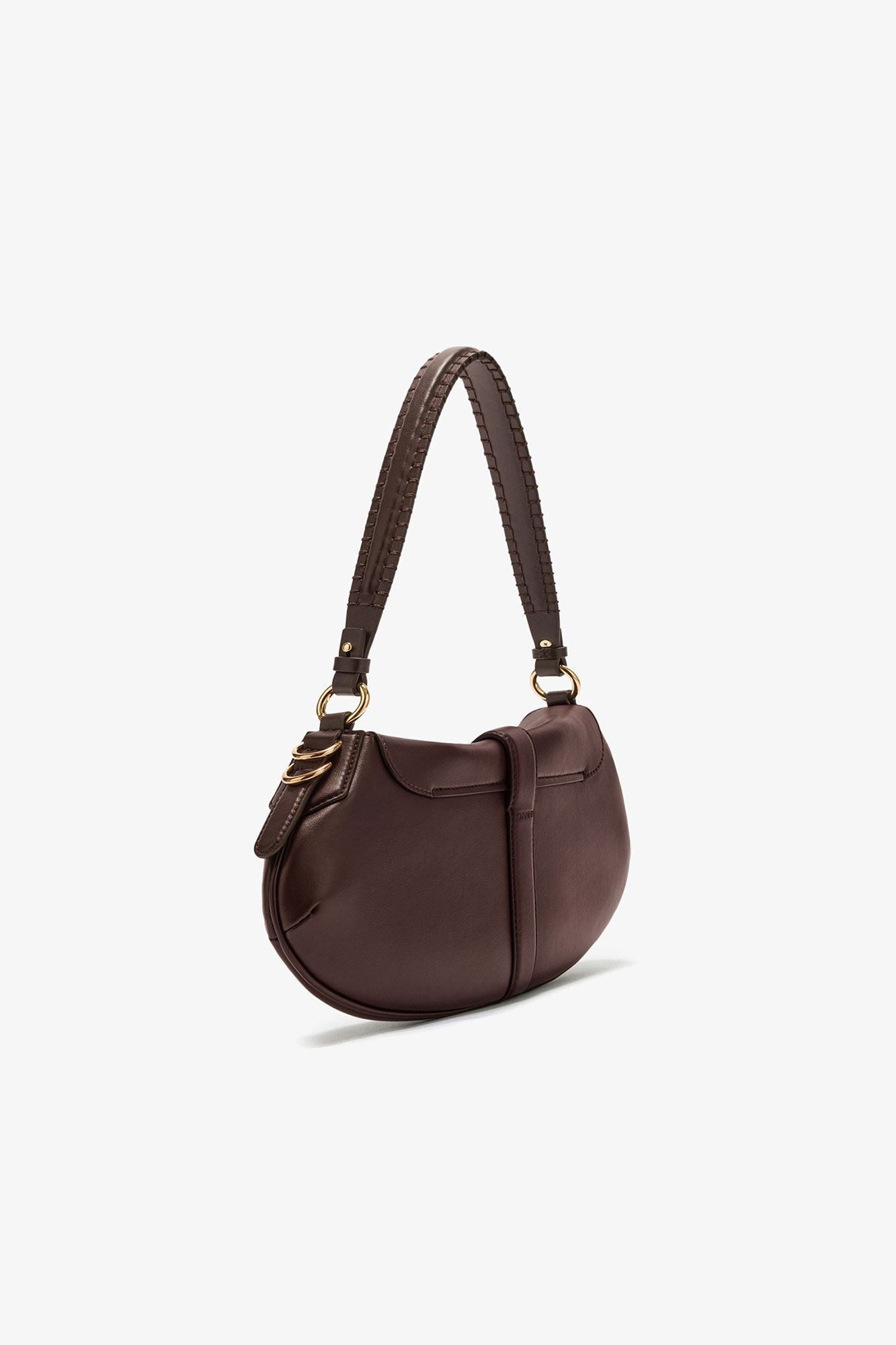B-Kat Bag in Brown, Recycled Leather, in colour Chicory Coffee - 2 - GANNI
