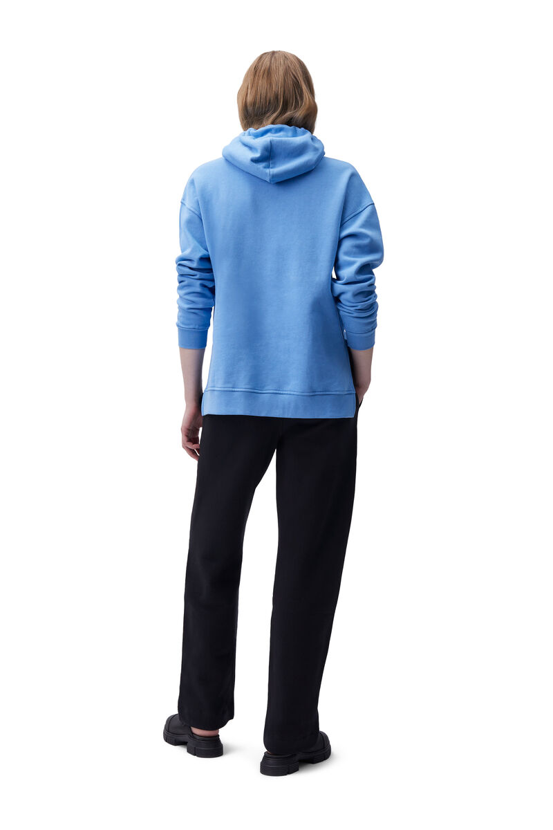 Oversized Hooded Sweatshirt, in colour Azure Blue - 3 - GANNI