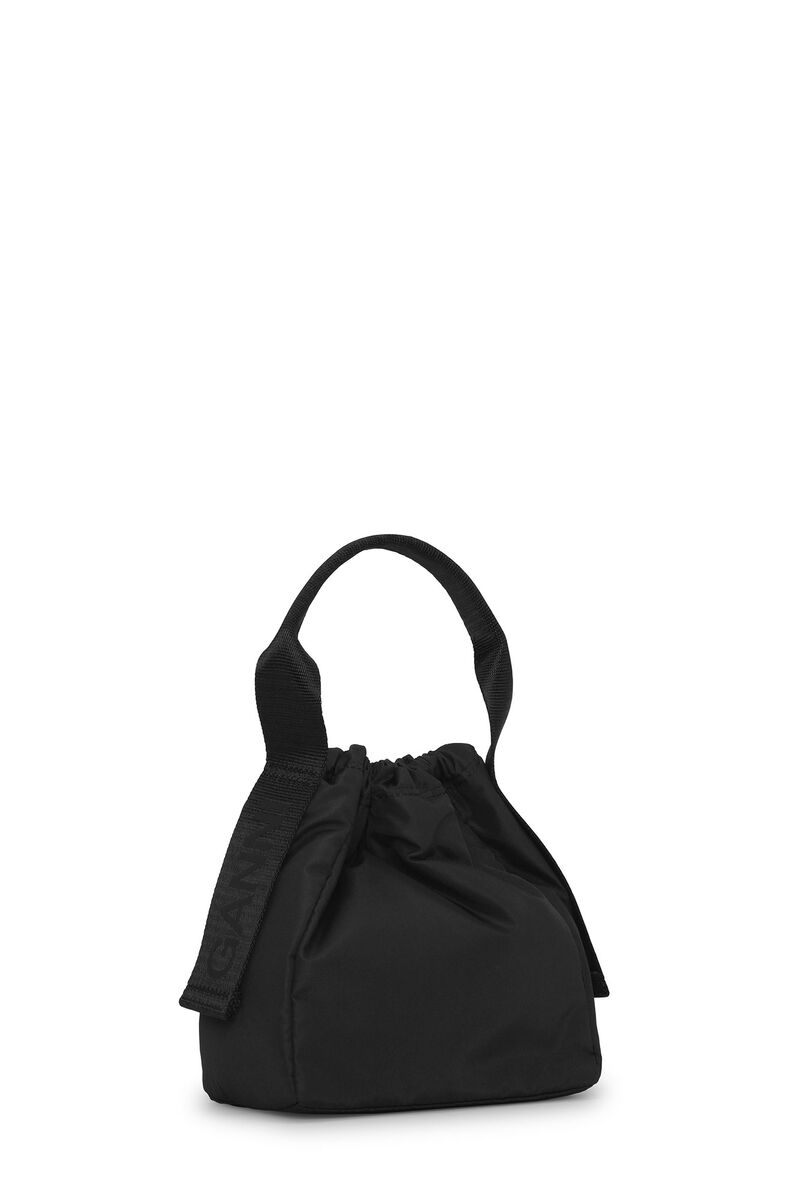 Black Tech Håndtaske, Recycled Polyester, in colour Black - 2 - GANNI