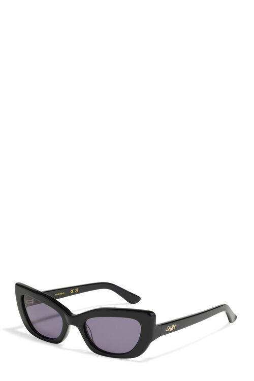 GANNI x Ace & Tate Black Sadie Sunglasses, Acetate, in colour Black - 3 - GANNI