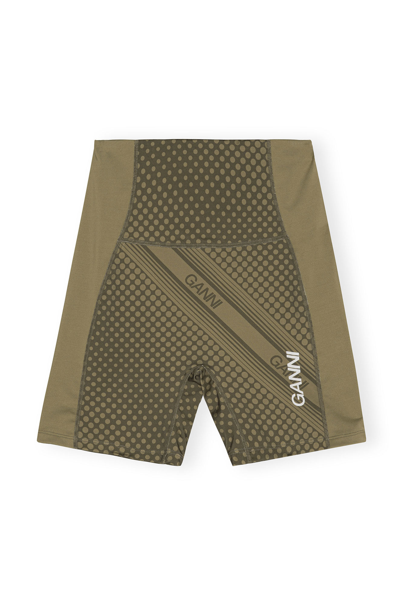 Active Ultra High Waist Shorts, Elastane, in colour Kalamata - 1 - GANNI