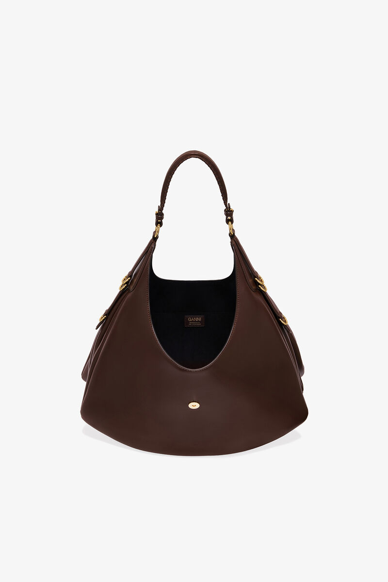 Stor brun Kat taske, Polyester, in colour Chicory Coffee - 3 - GANNI