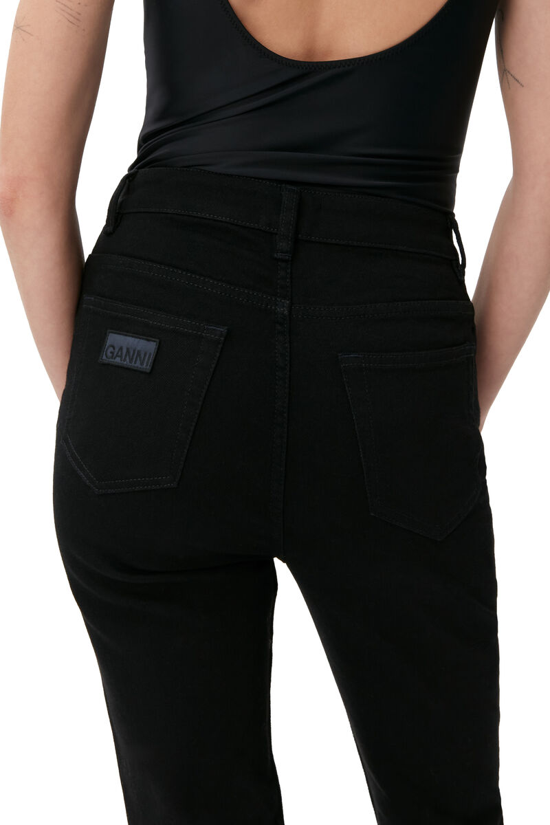Cutye Jeans, Cotton, in colour Black/Black - 3 - GANNI