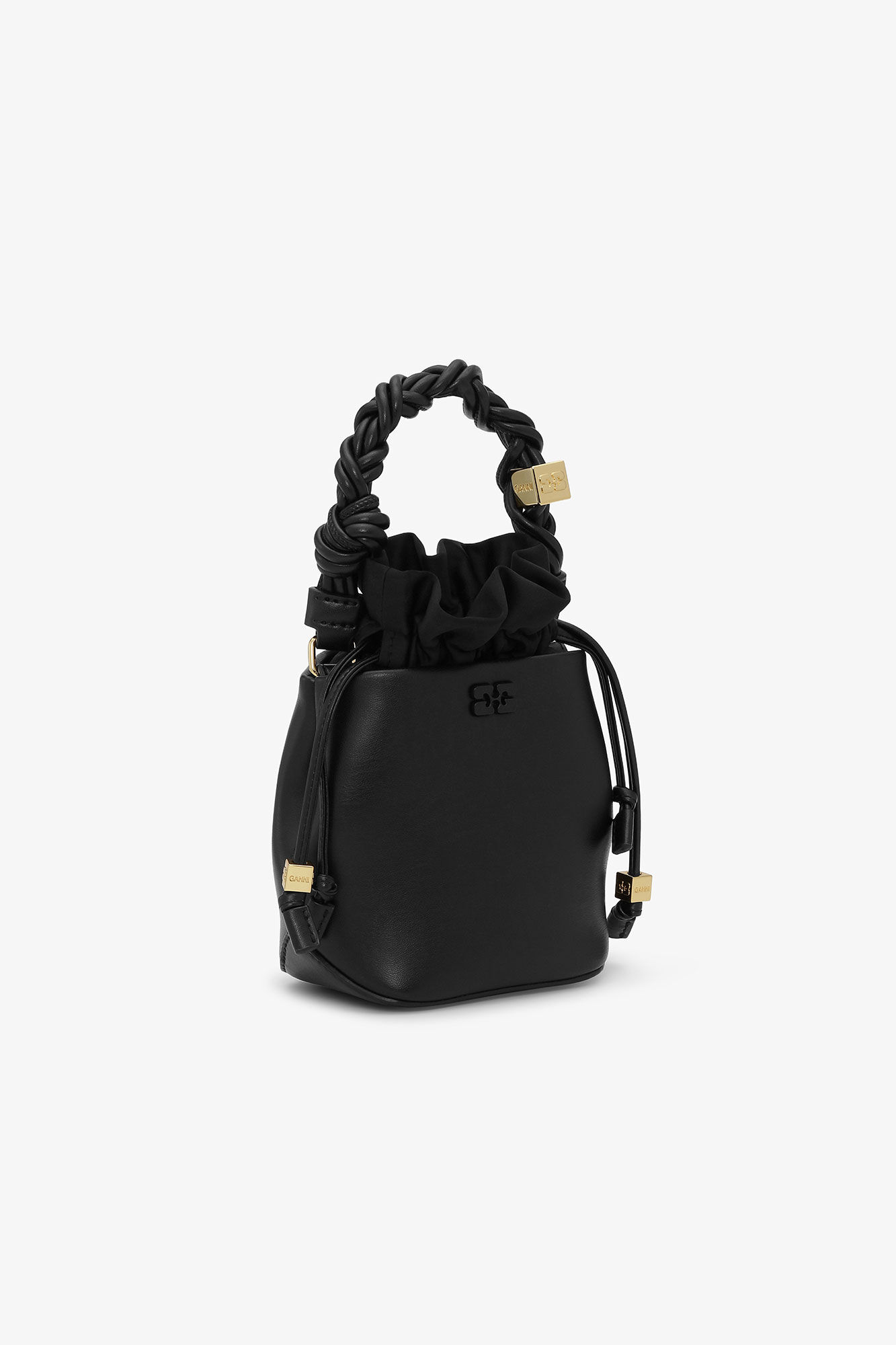 Mini sac seau noir Bou GANNI, Polyester, in colour Black - 2 - GANNI
