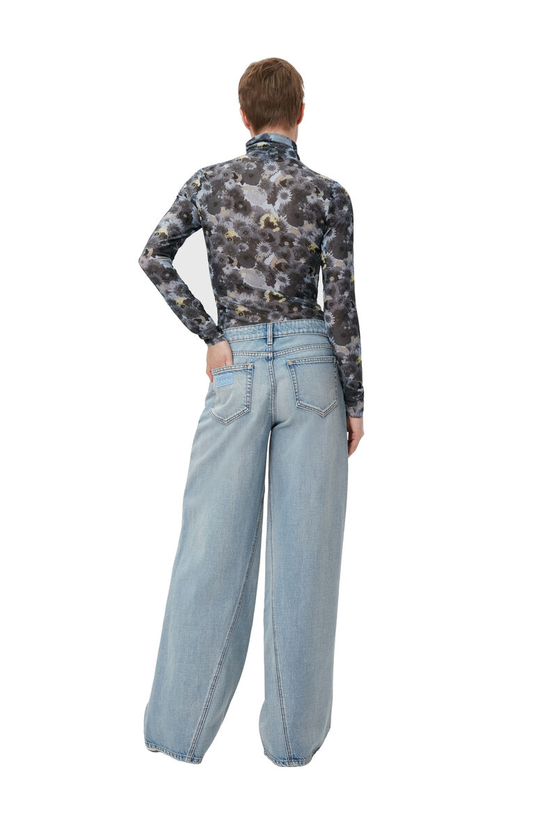 Jozey Jeans, Cotton, in colour Light Blue Vintage - 2 - GANNI