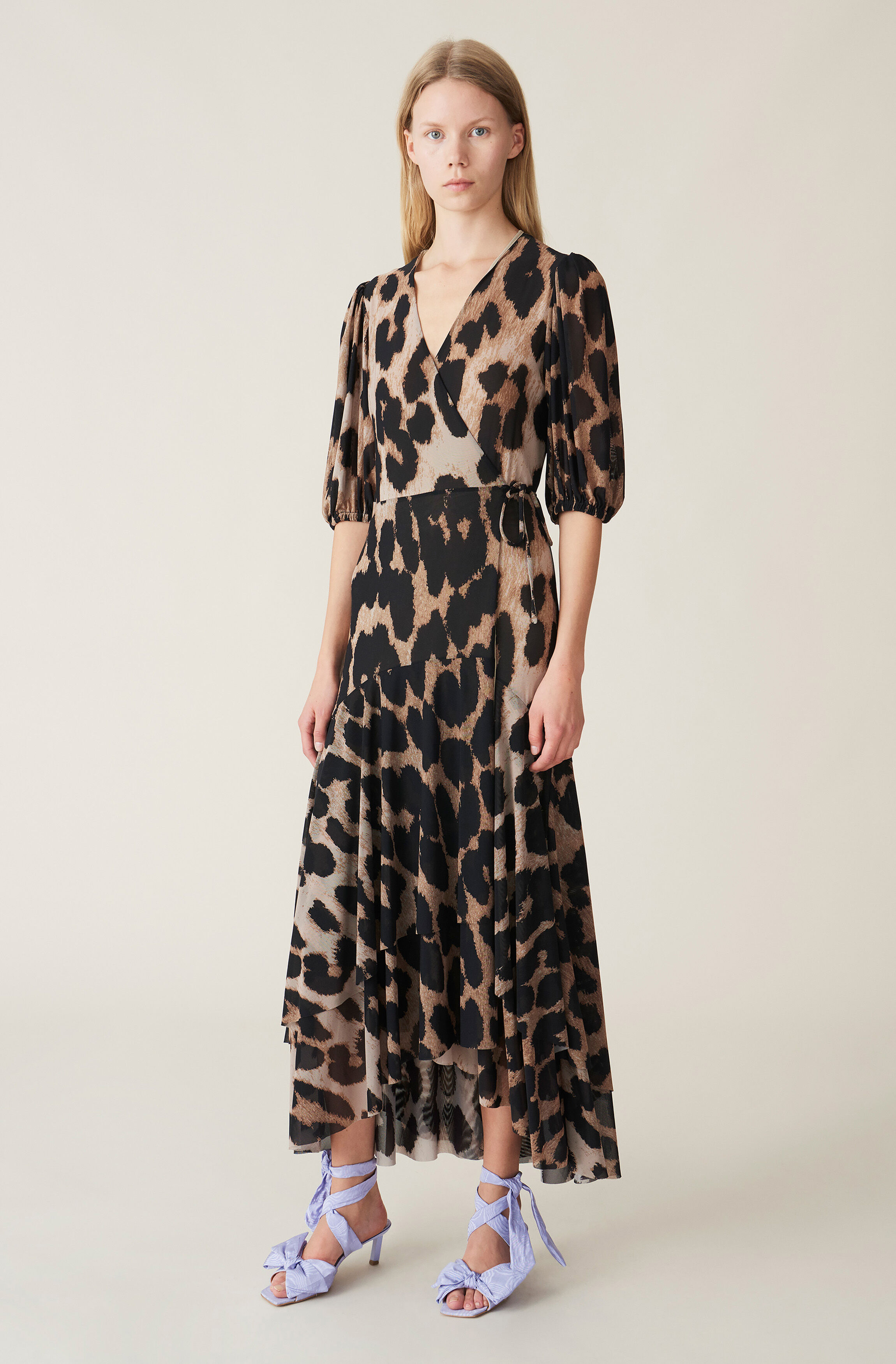 Printed Mesh Dress Outlet, 52% OFF 