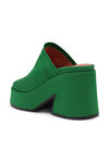 Retro Mules, Recycled Polyester, in colour Kelly Green - 2 - GANNI