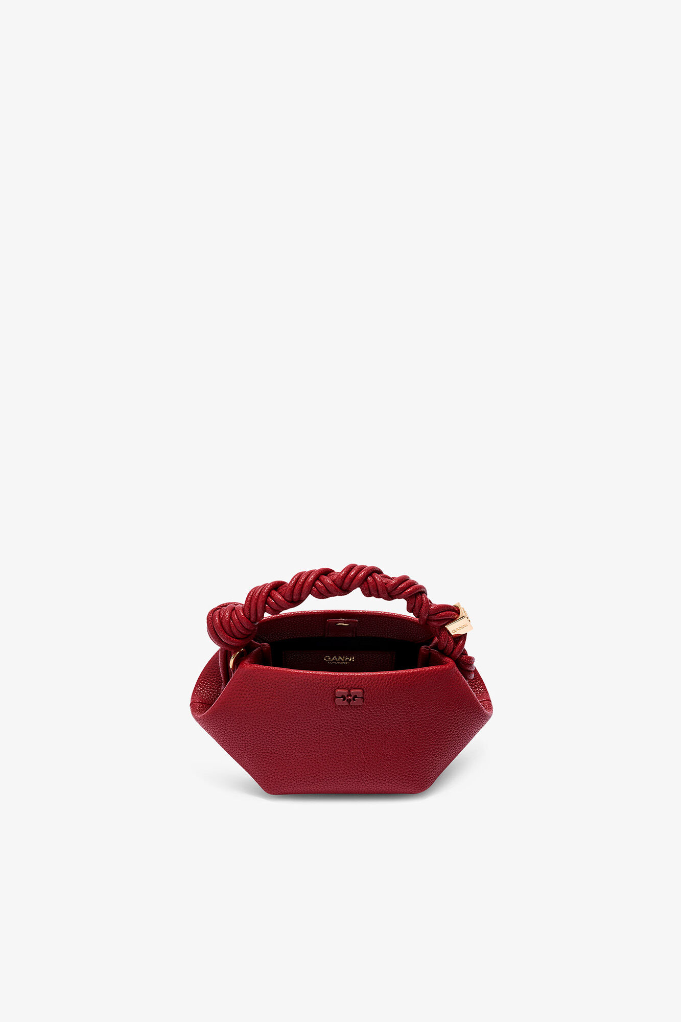Red Dahlia Mini Bou Bag in Grained Red | GANNI US