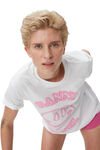 T-shirt med logotyp, Cotton, in colour Bright White - 4 - GANNI
