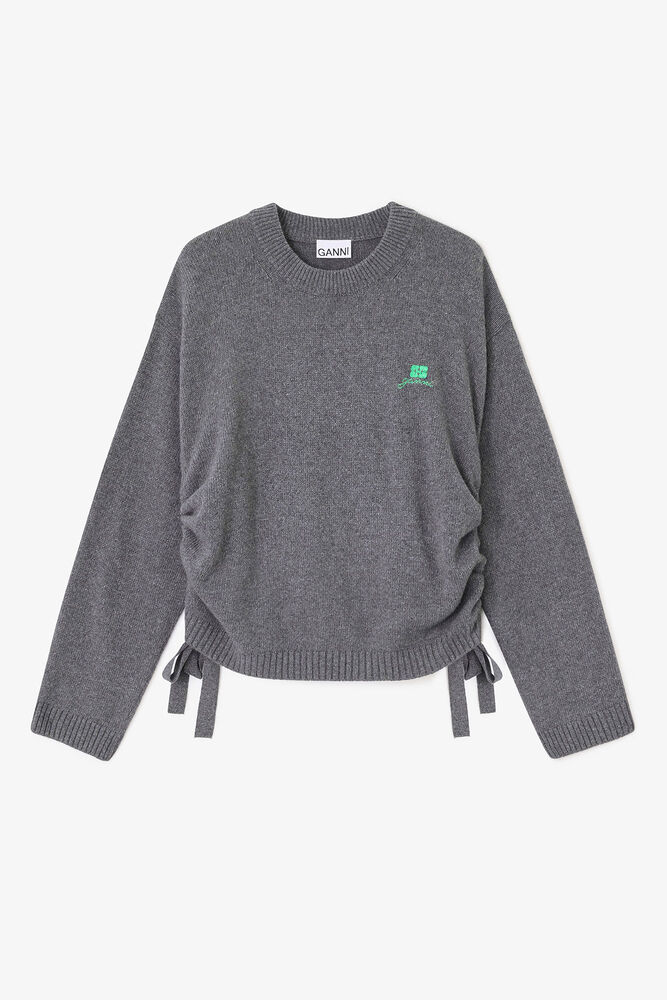 Grey Wool Mix Jumper, Charcoal Grey