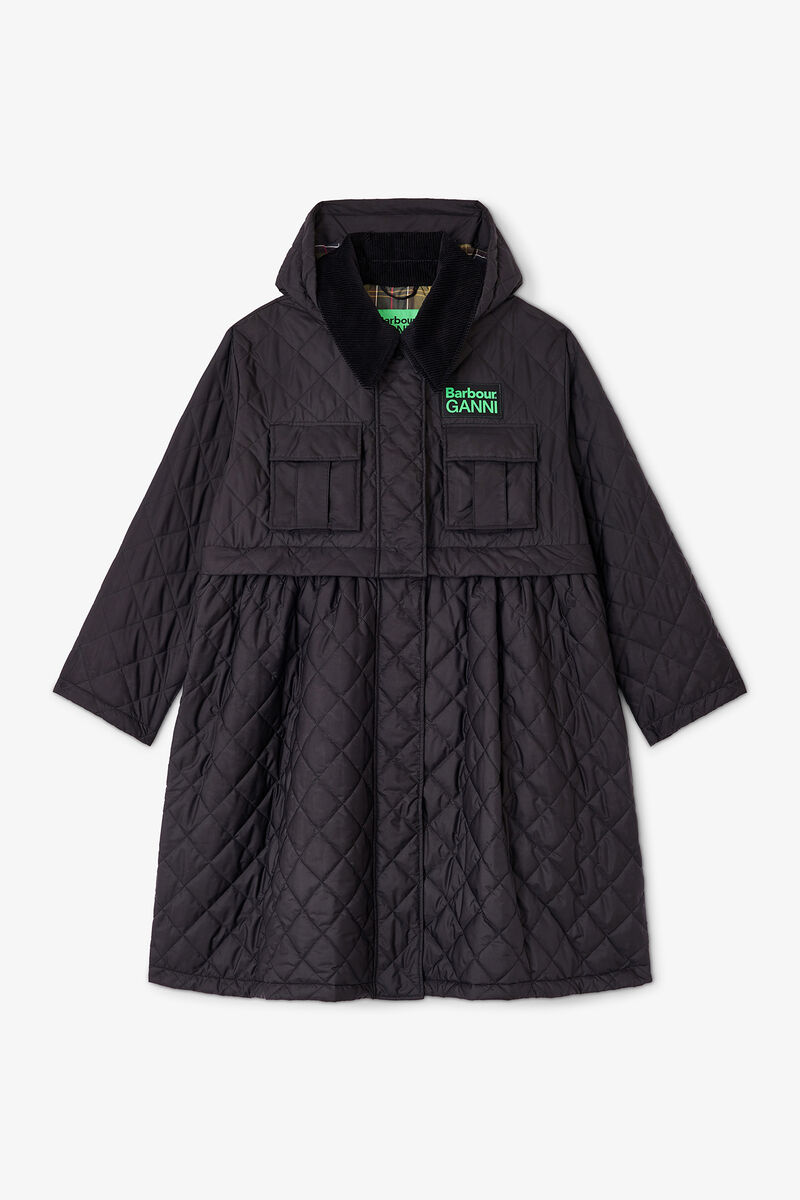 Manteau matelass&eacute; noir, Polyester, in colour Black - 1 - GANNI