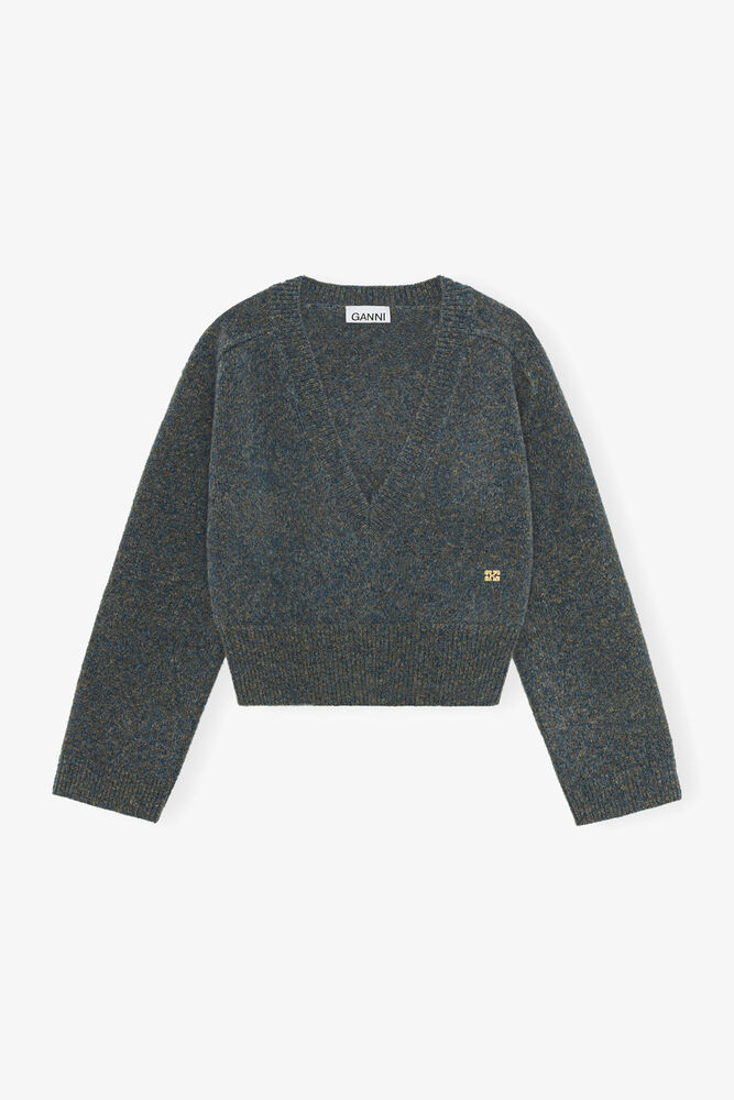 Pull en mohair bross&eacute;, Blue Coral