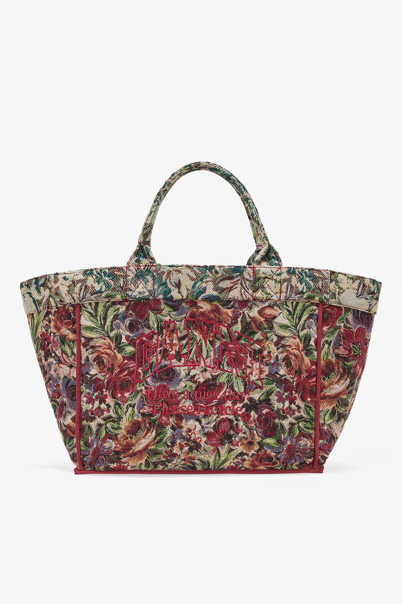 Tapestry XXL Tote, Polyester, in colour Jadeite - 4 - GANNI