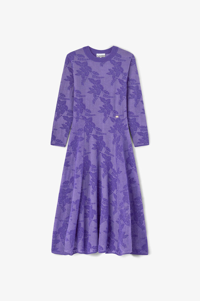 Purple Sheer Flower Dress, Passion Flower