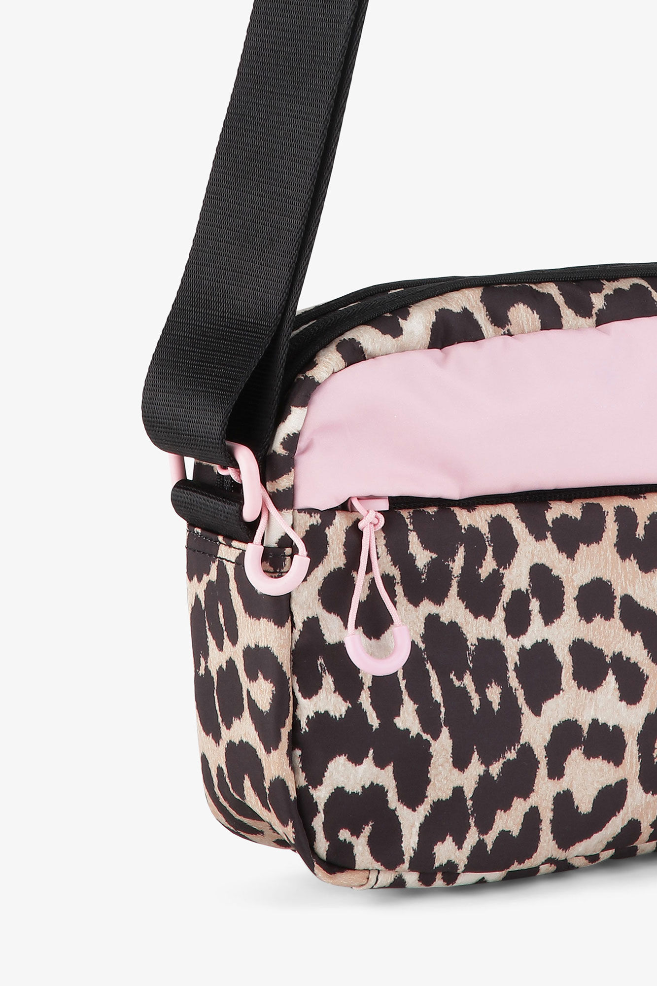Recycled Festival Bag, Recycled Polyester, in colour Leopard - 3 - GANNI