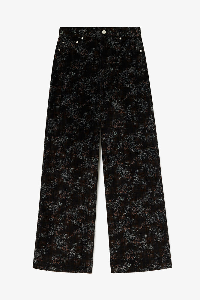 Marri jeans i printet denim, Winter Moss