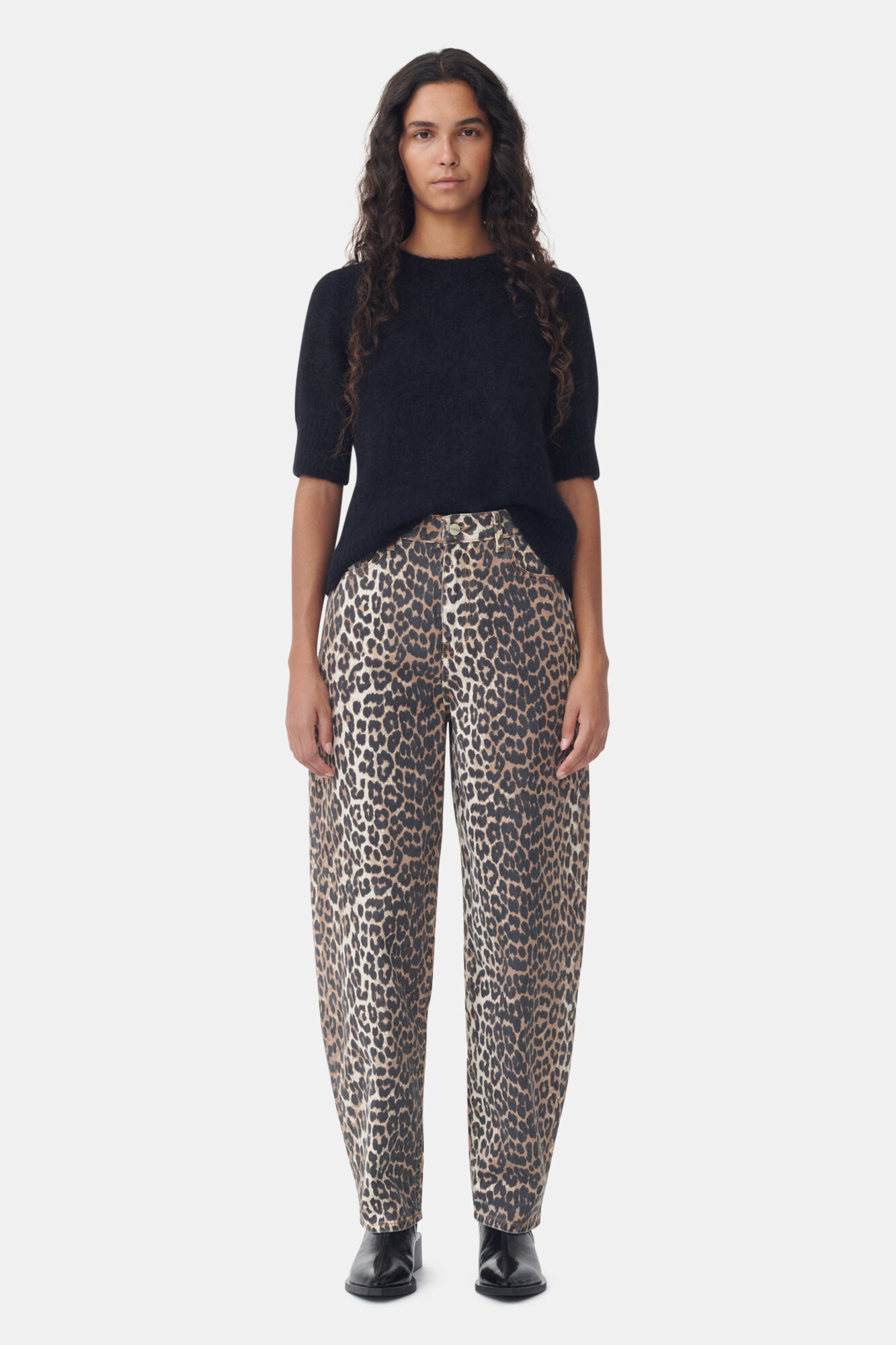 Ganni Leopard Denim Stary