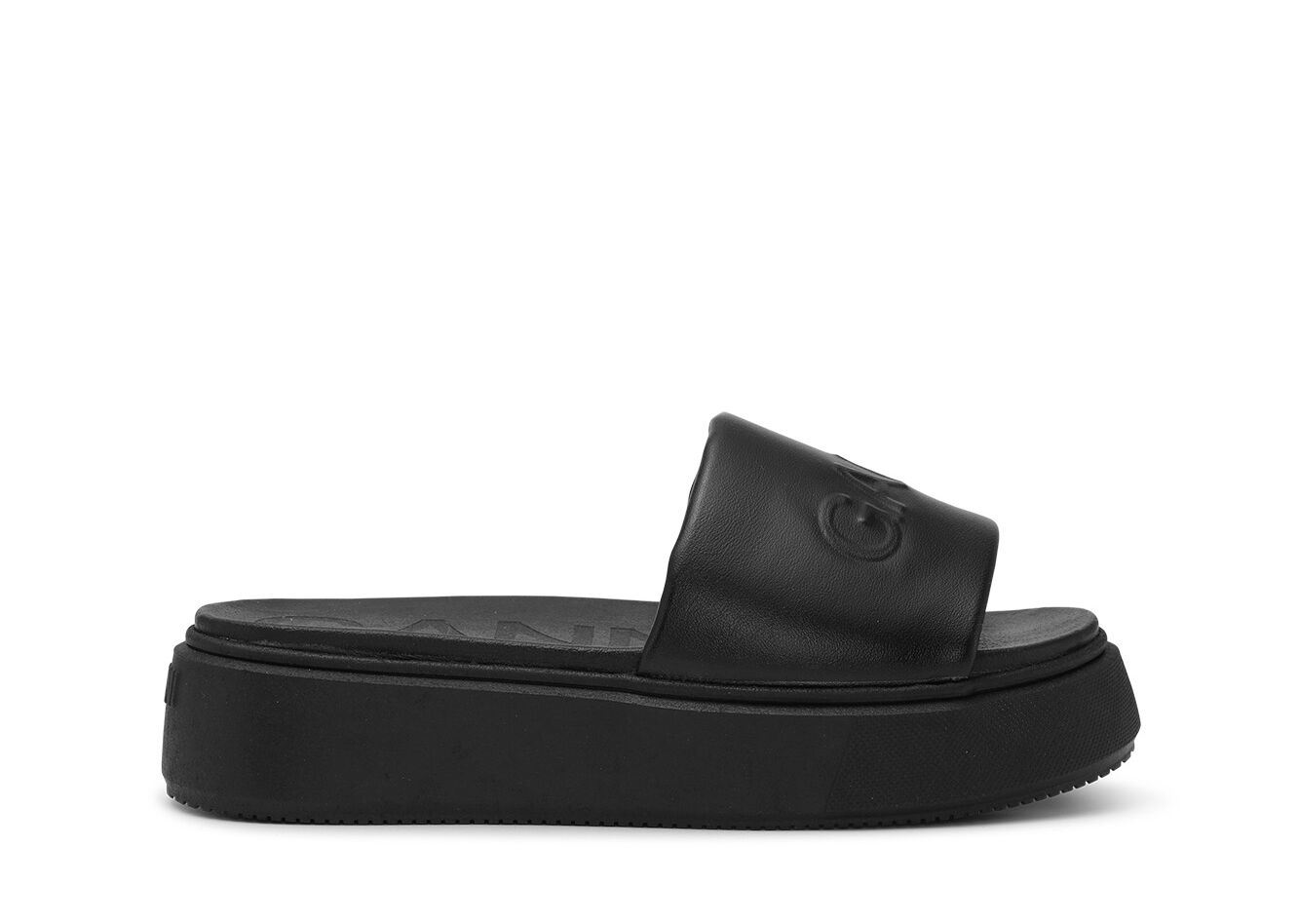 VEGEA™ slip-on sandaler, Vegan Leather, in colour Black - 1 - GANNI