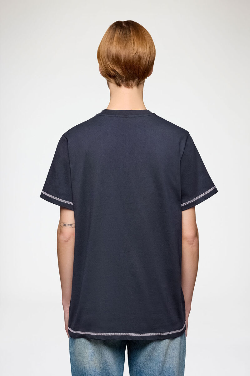 T-shirt with Raspberries, Organic Cotton, in colour Phantom - 3 - GANNI